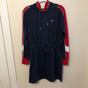 Tommy Hilfiger hooded t shirt dress women size medium.